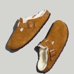 NEW Birkenstock Birkenstock® Suede Boston Clogs in Shearling Size 6 EURO 37